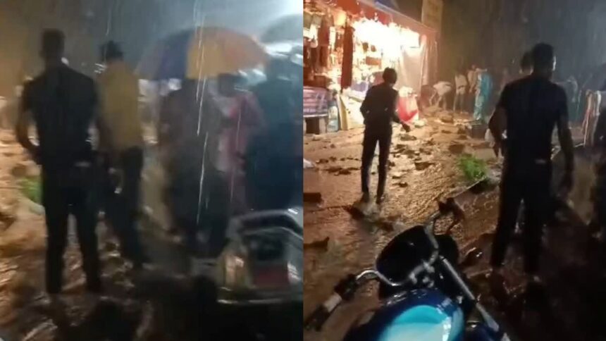 Ujjain TEMPLE WALL COLLAPSED